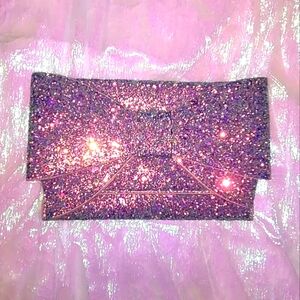 Pink Glitter Bow Bag